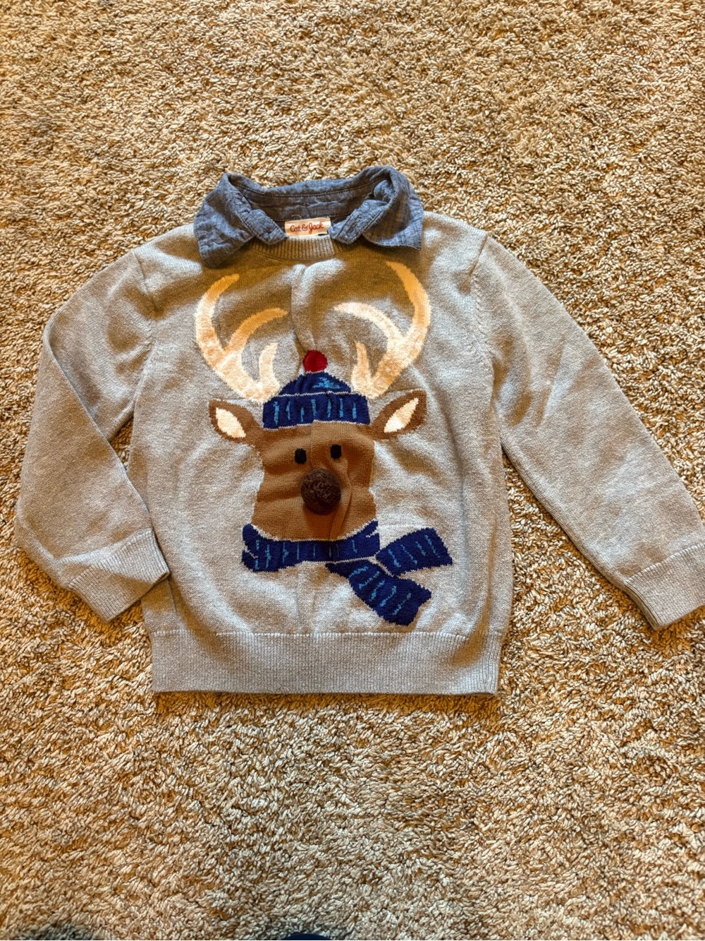 Cat & Jack reindeer sweater, boys 4T